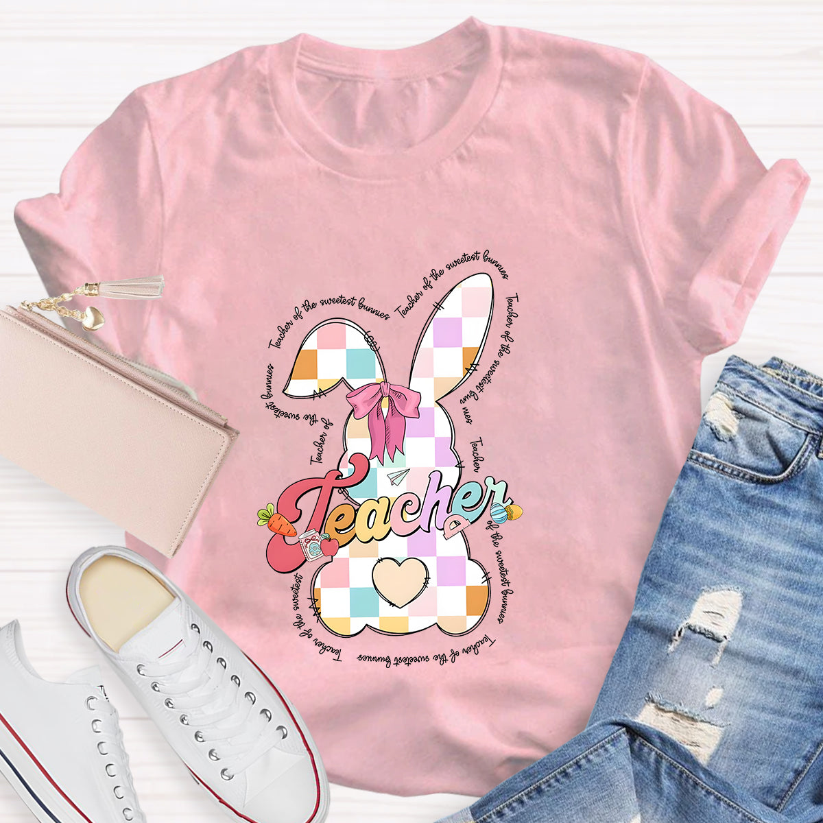 Teaching Of The Sweetest Bunnies Teacher T-Shirt