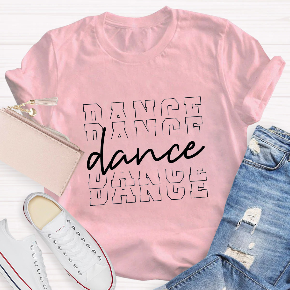 Dance Black Letters Teacher T-Shirt
