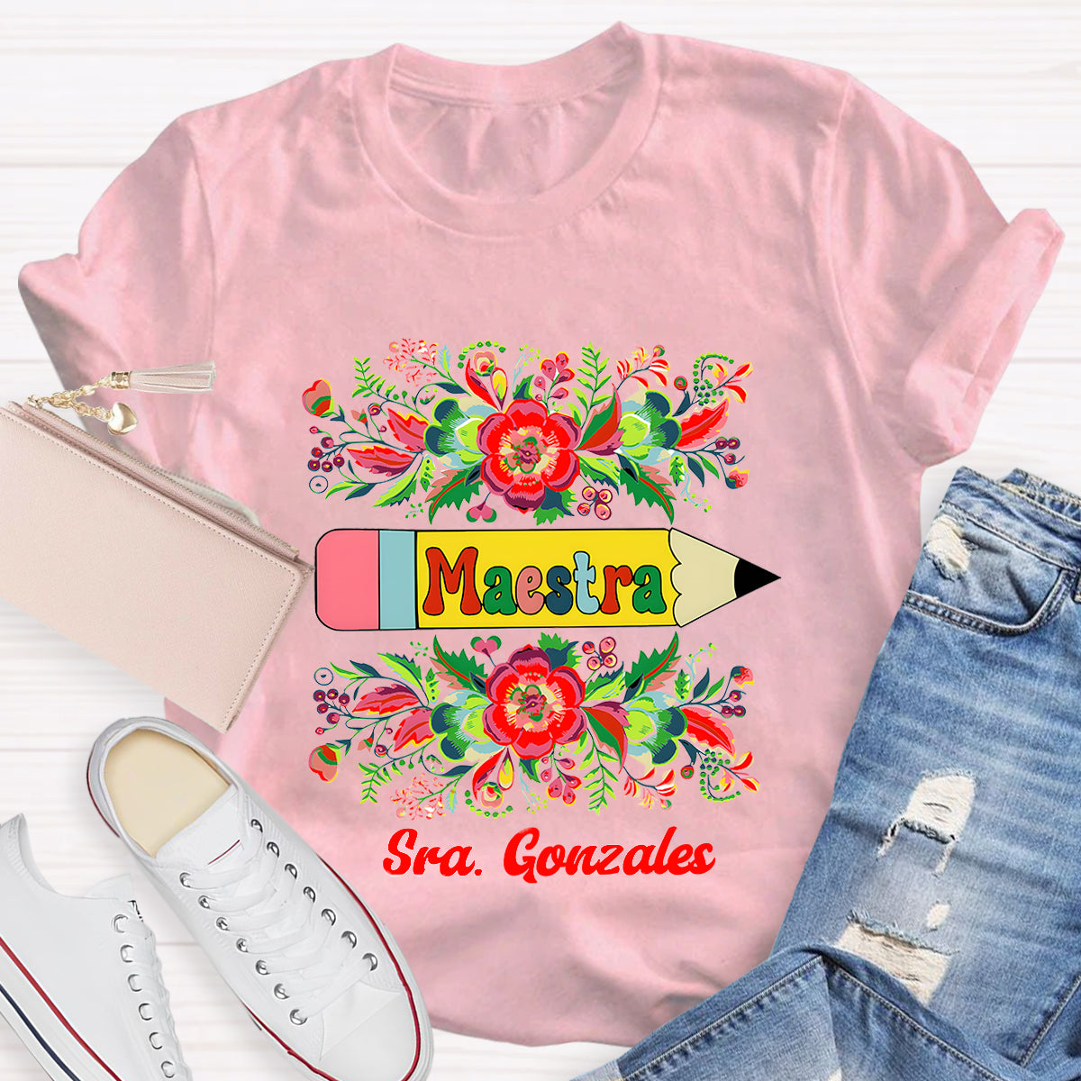 Personalized Maestra Name T-Shirt