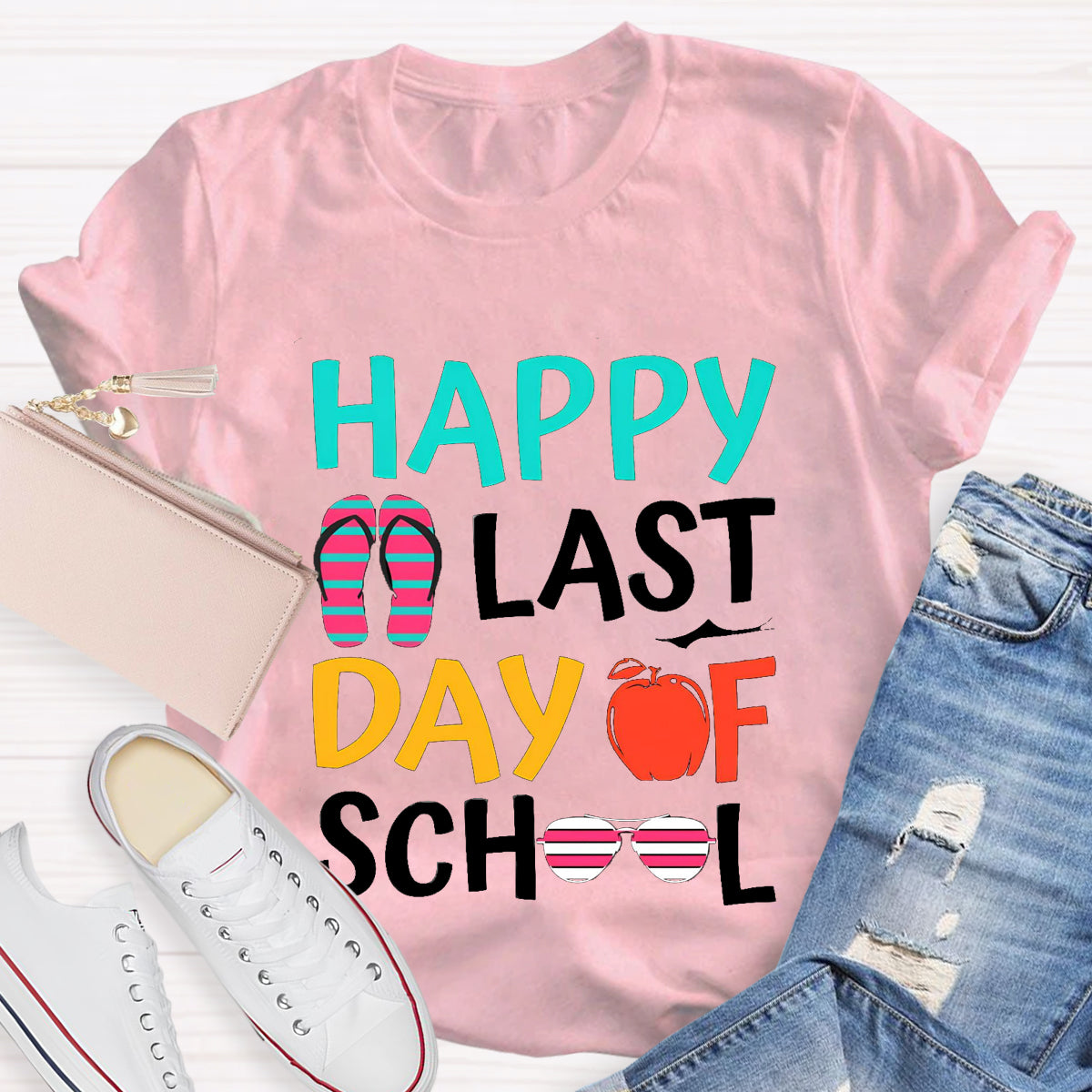 Happy Last Day Of School Beach Summer T-Shirt