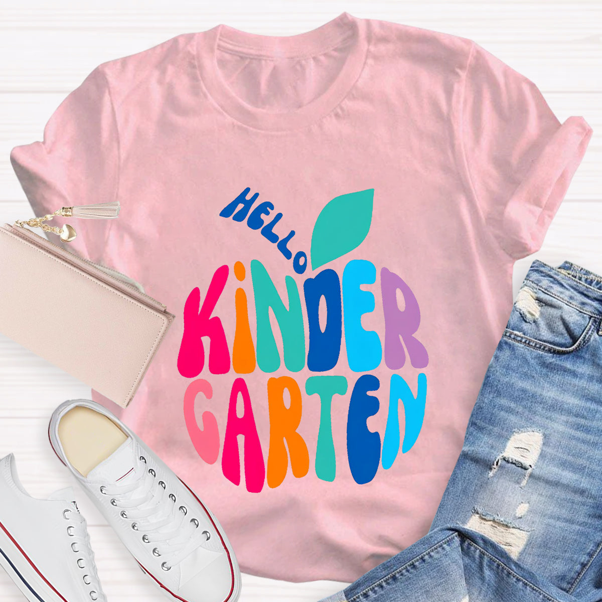 Personalized Grade Hello Kindergarten Teacher T-Shirt