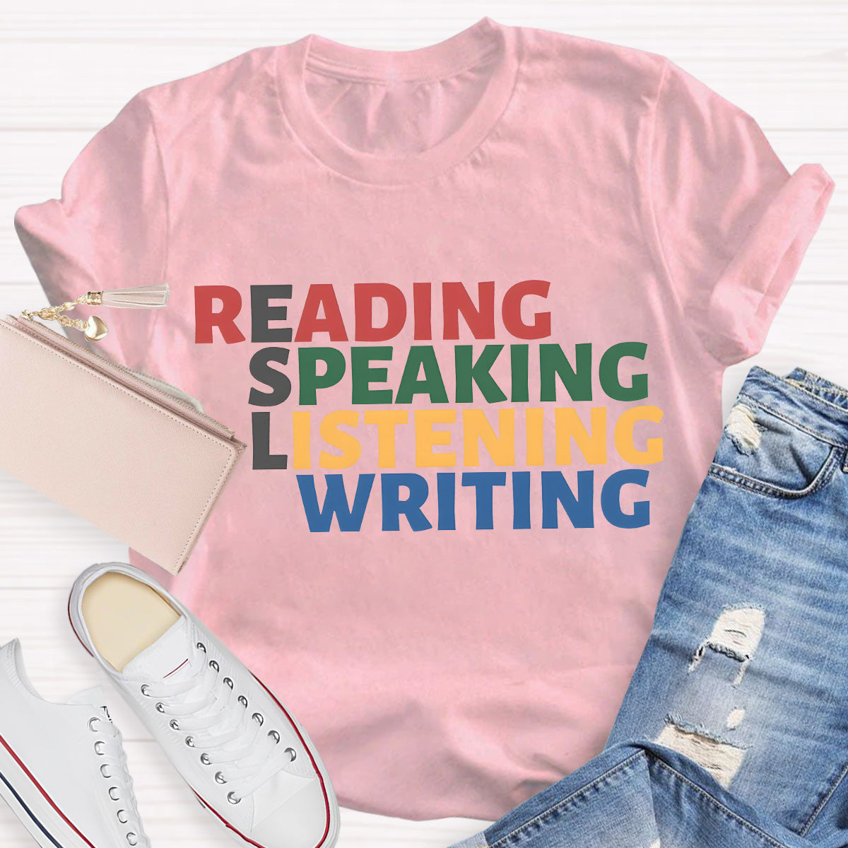 Read Speak Listen Write ESL Teacher T-Shirt