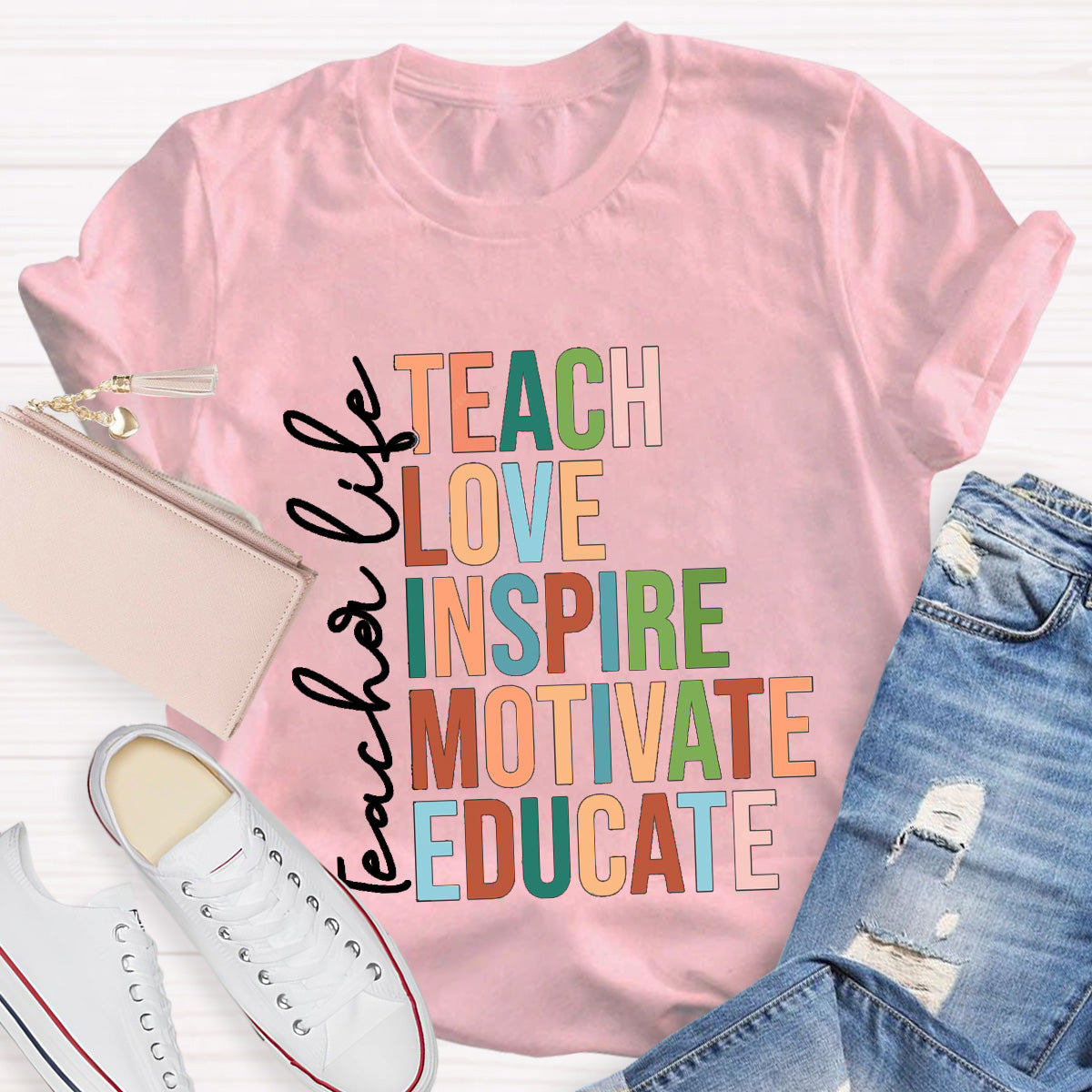 Teach Love Inspire Teacher T-Shirt