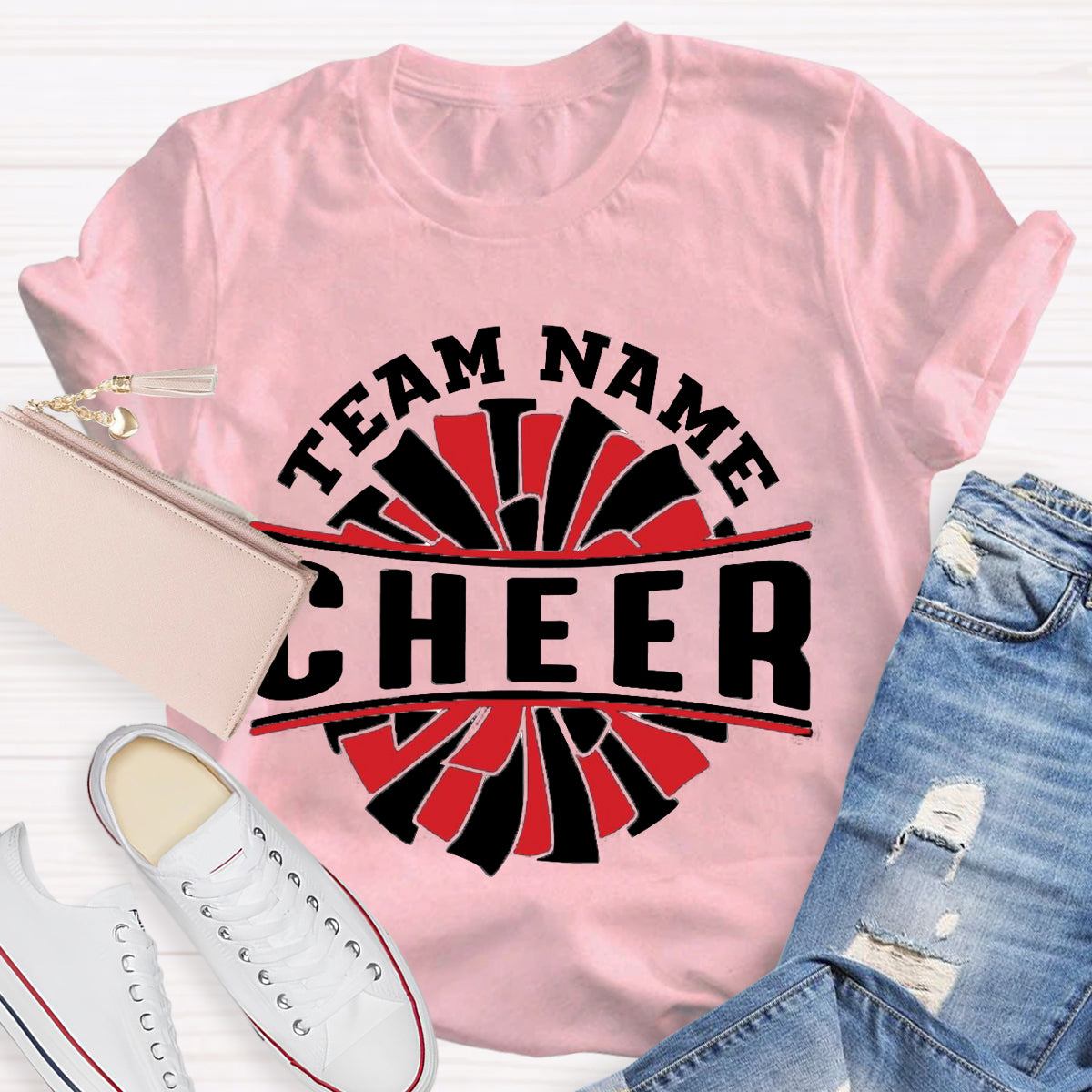 Personalized Team Name Cheer Teacher T-Shirt