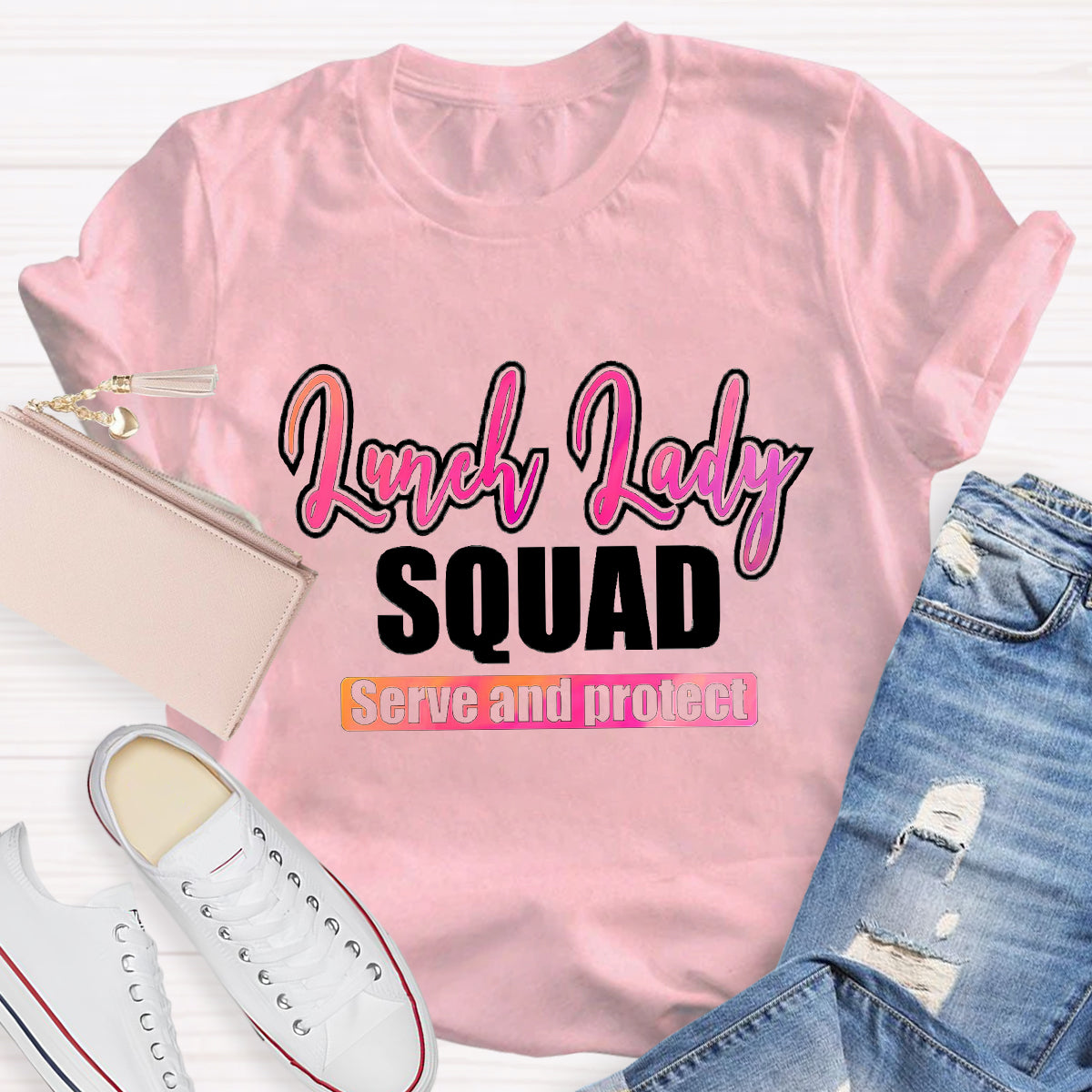 Lunch Lady Squad Serve And Protect T-Shirt