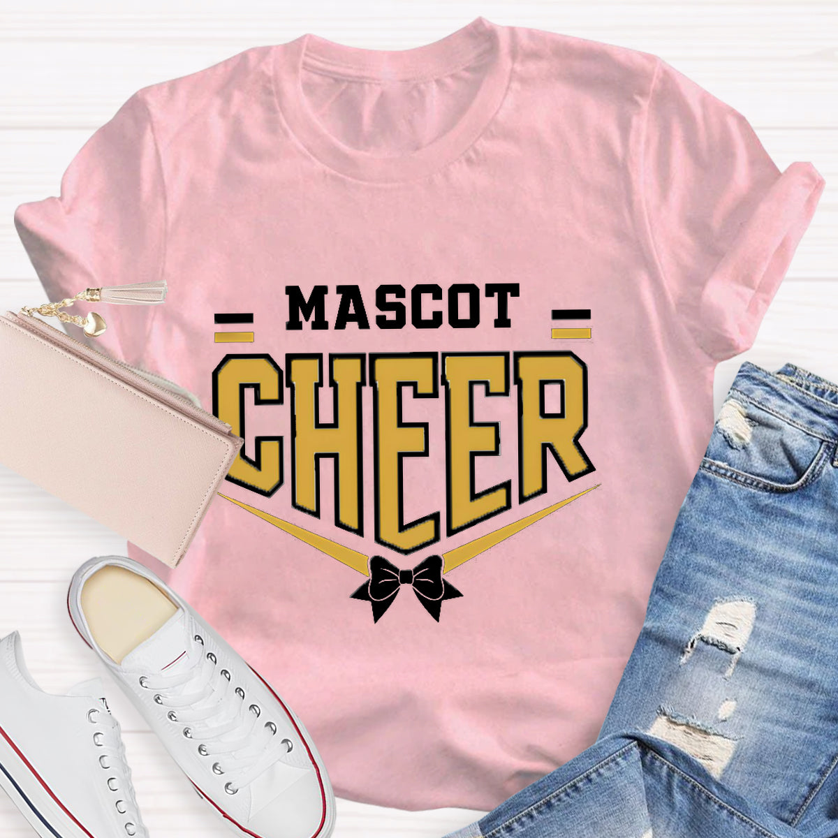 Personalized Mascot Cheer Teacher T-Shirt