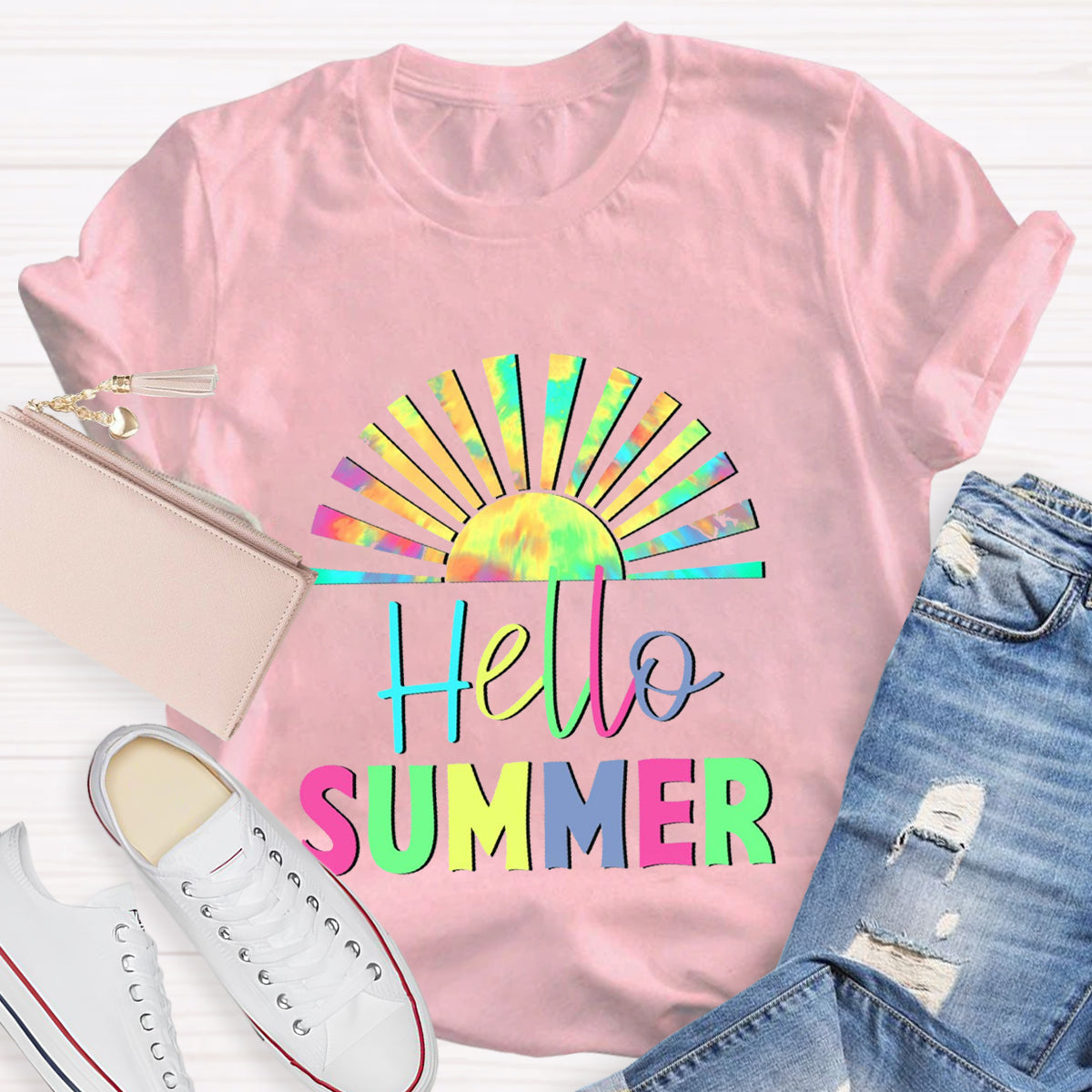 Hello Summer Sun Teacher T-Shirt