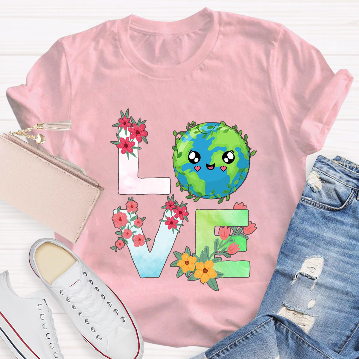 Love Earth Day Teacher T-Shirt