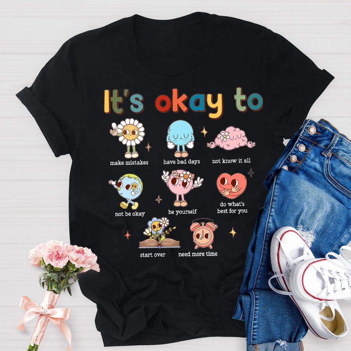 It's Ok To Mental Health Awareness Psychologist Teachers T-shirt