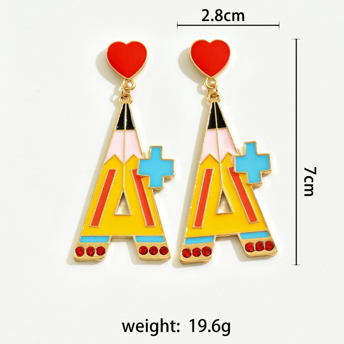 A+ Earrings Teacher's Day Fun Earrings