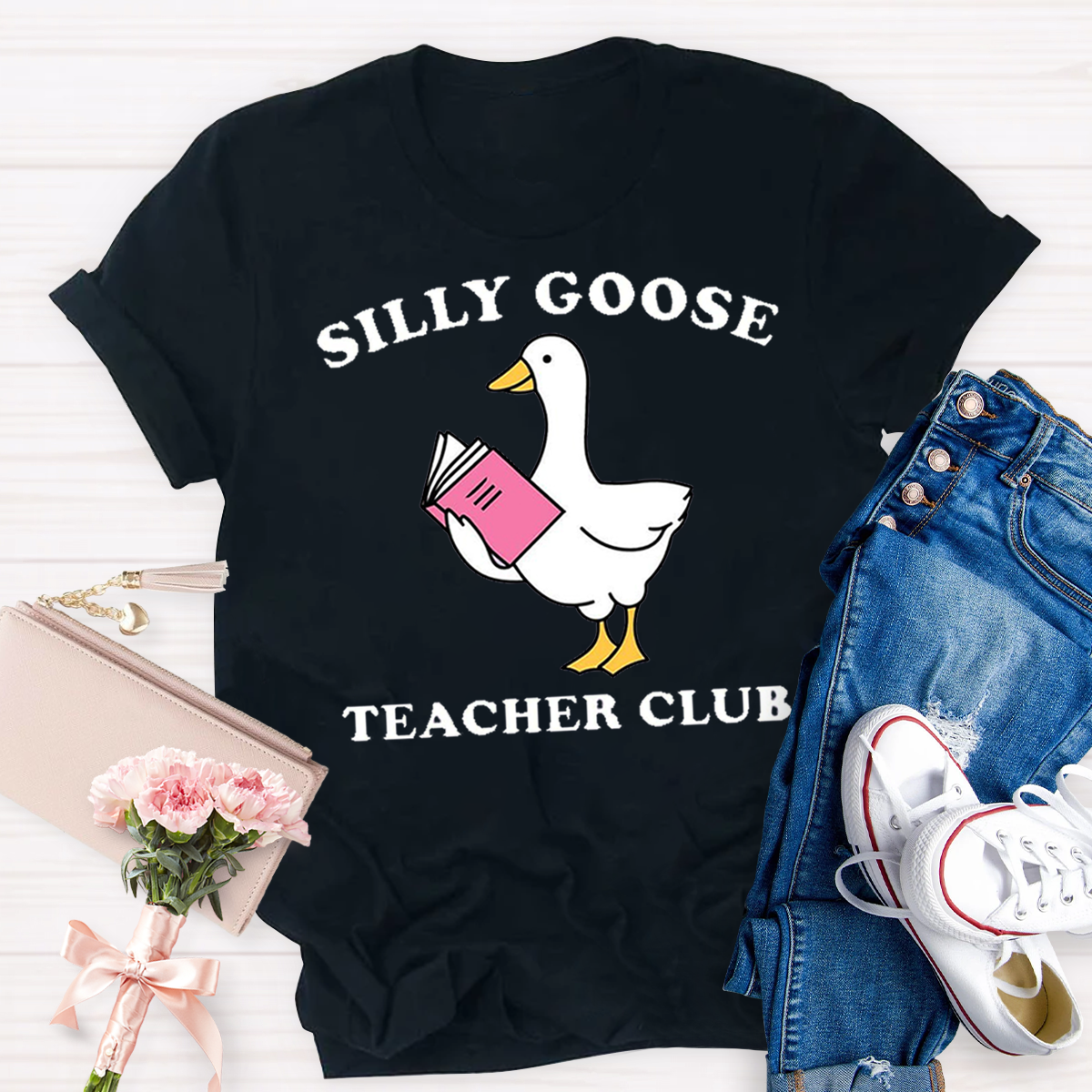 Silly Goose Teacher Club Funny T-Shirt