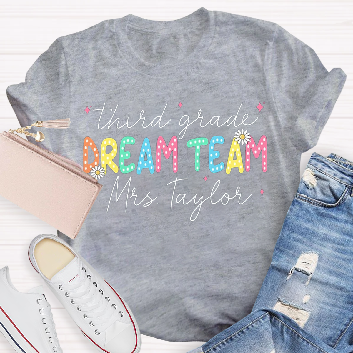 Personalized Grade And Name Dream Team T-Shirt