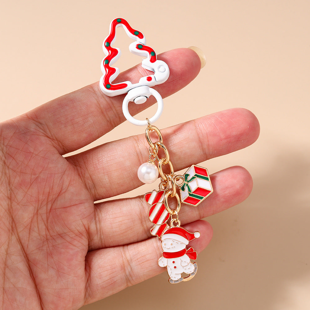 Christmas Glove Candy Snowman Christmas Tree Old Man Keychain