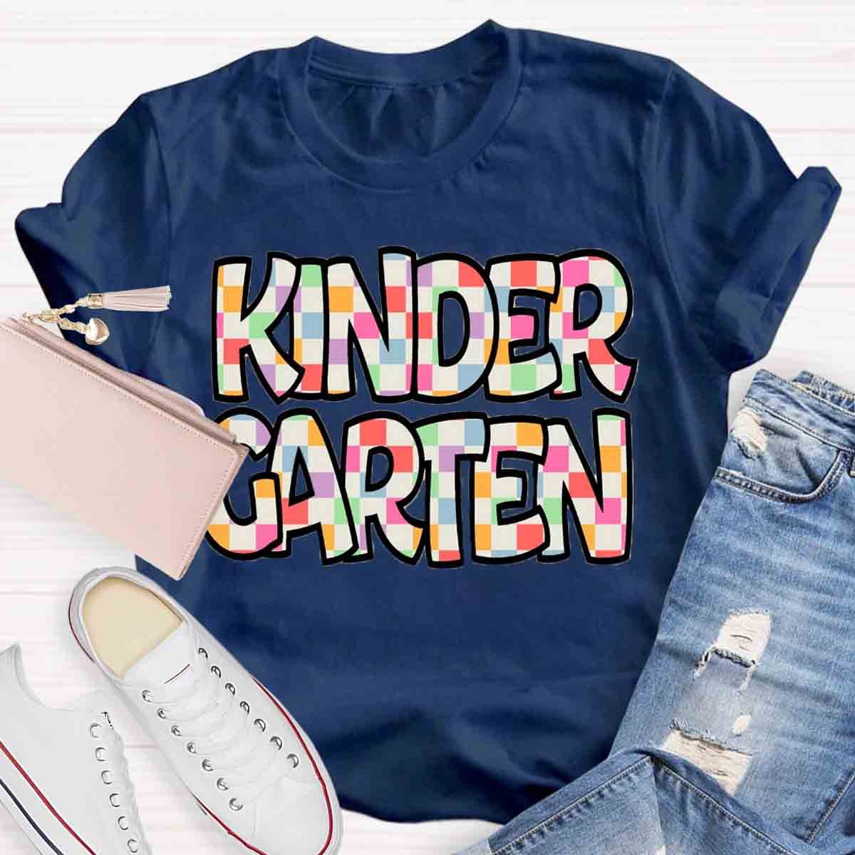 Personalized Grade Colorful Color Block T-Shirt