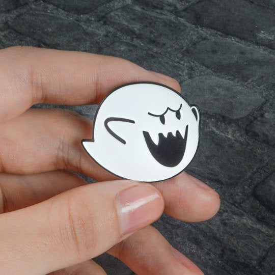 Cartoon Smile Face Ghost Pin