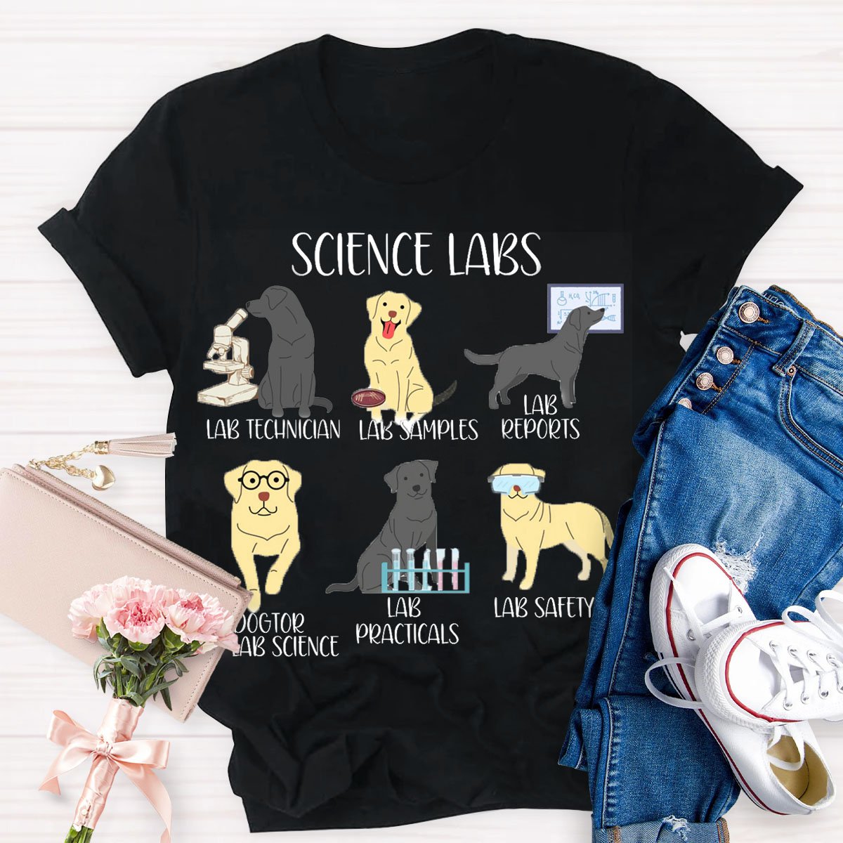 Cute Science Teacher Lab Dog Lover Shirt