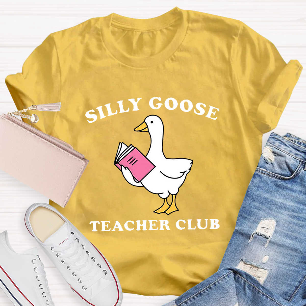 Silly Goose Teacher Club Funny T-Shirt