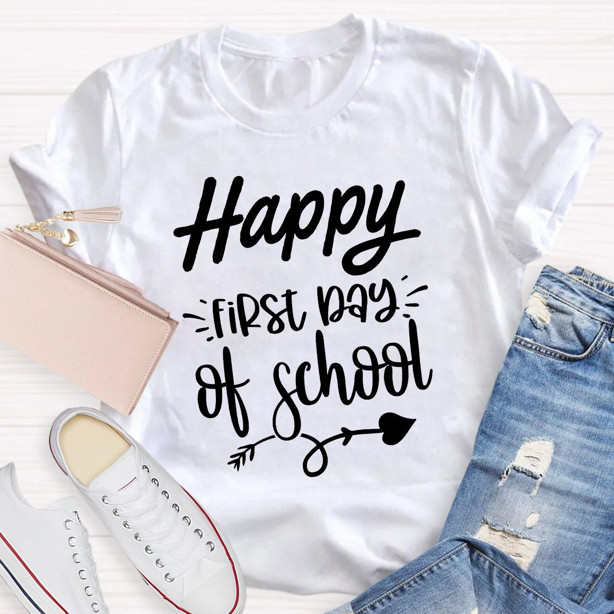 Happy First Day Of School Teacher Tee Shirt