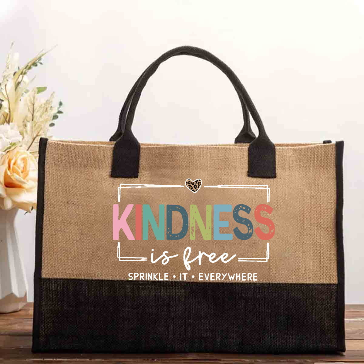Kindness Is Free Sprinkle It Everywhere Cotton Tote Bag