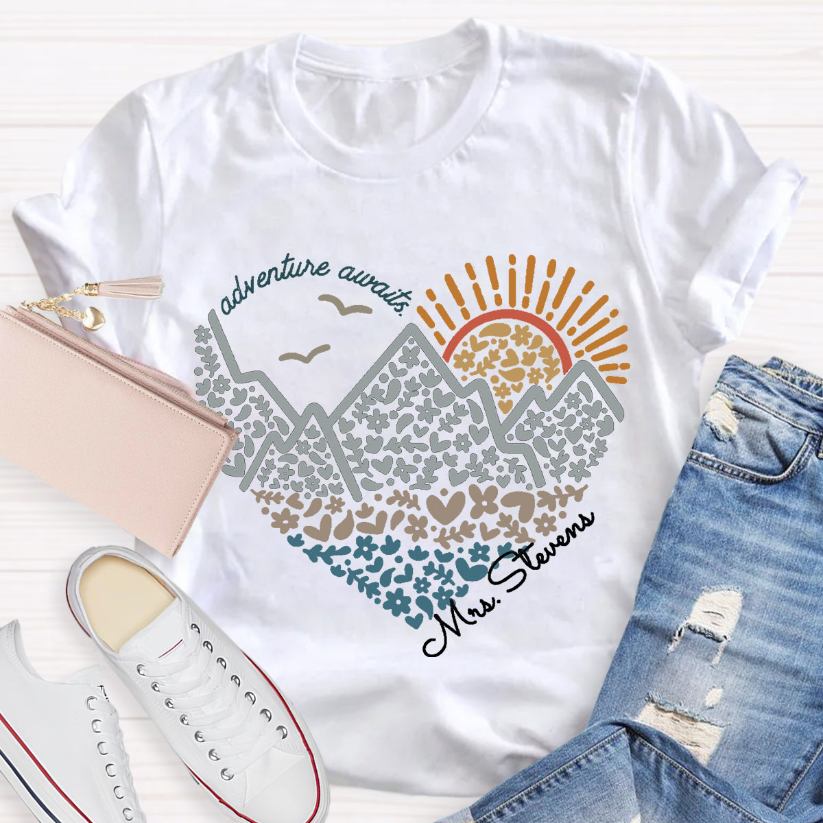 Personalized Name Adventure Awaits T-shirt