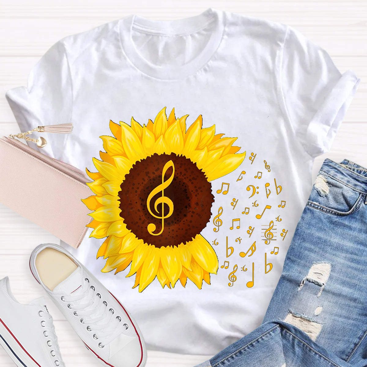 Music Gives Sunflowers The Rhythm Of Their Soul T-shirt