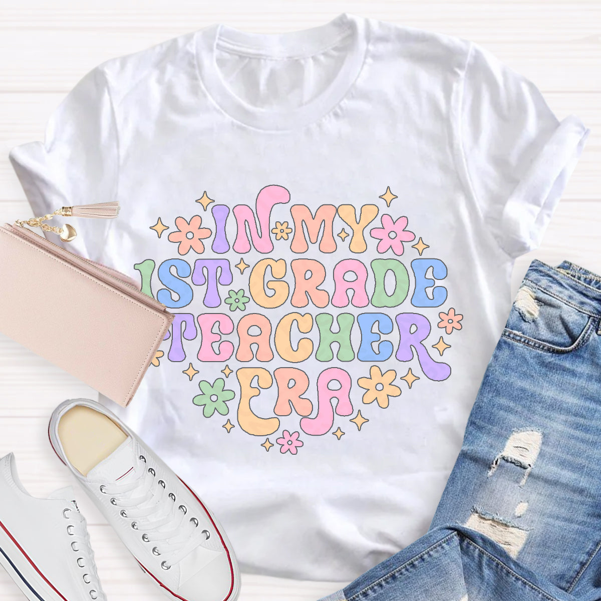 Personalize Grade Teacher Era Teacher T-Shirt