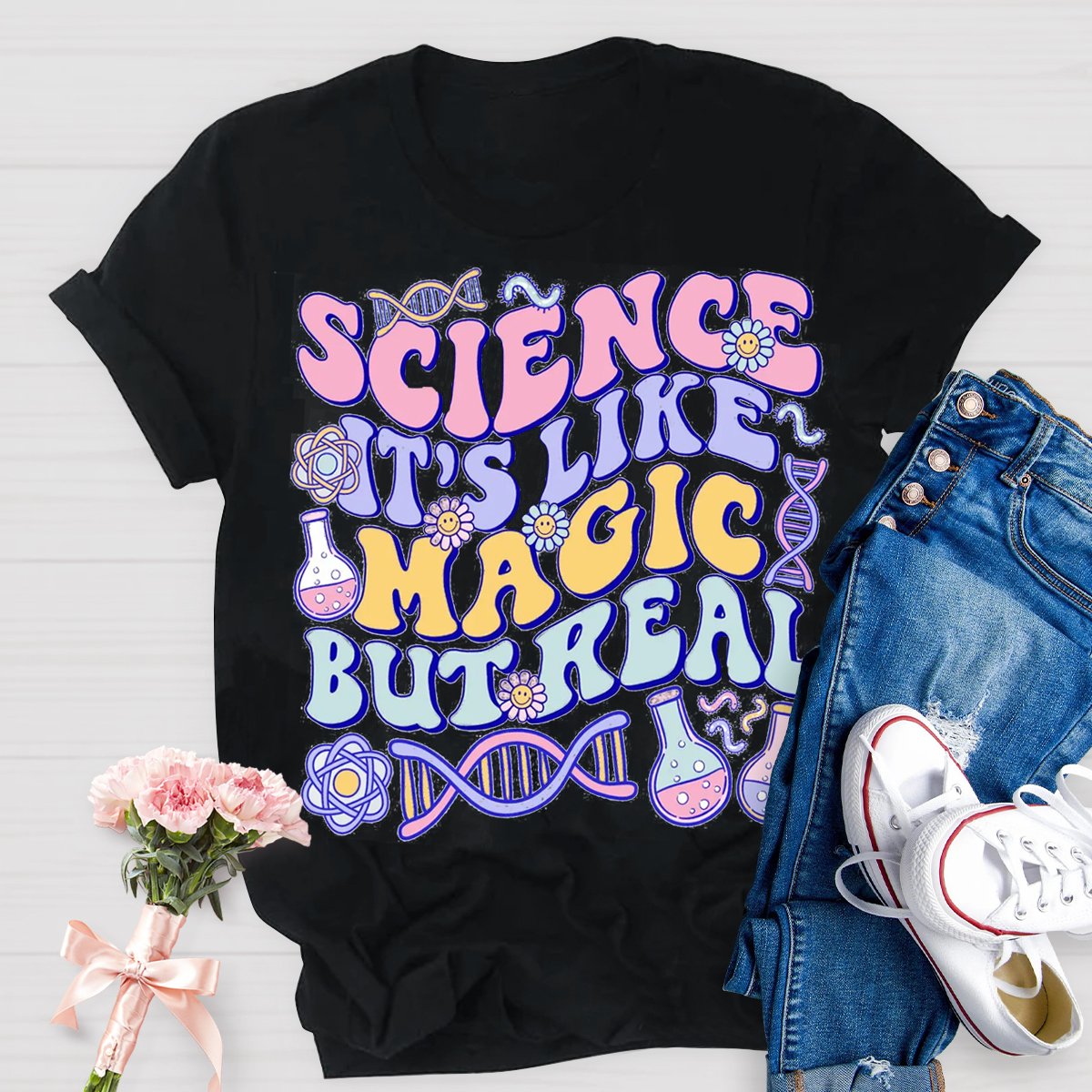 Science Like Magic But Real Science Teacher Shirt