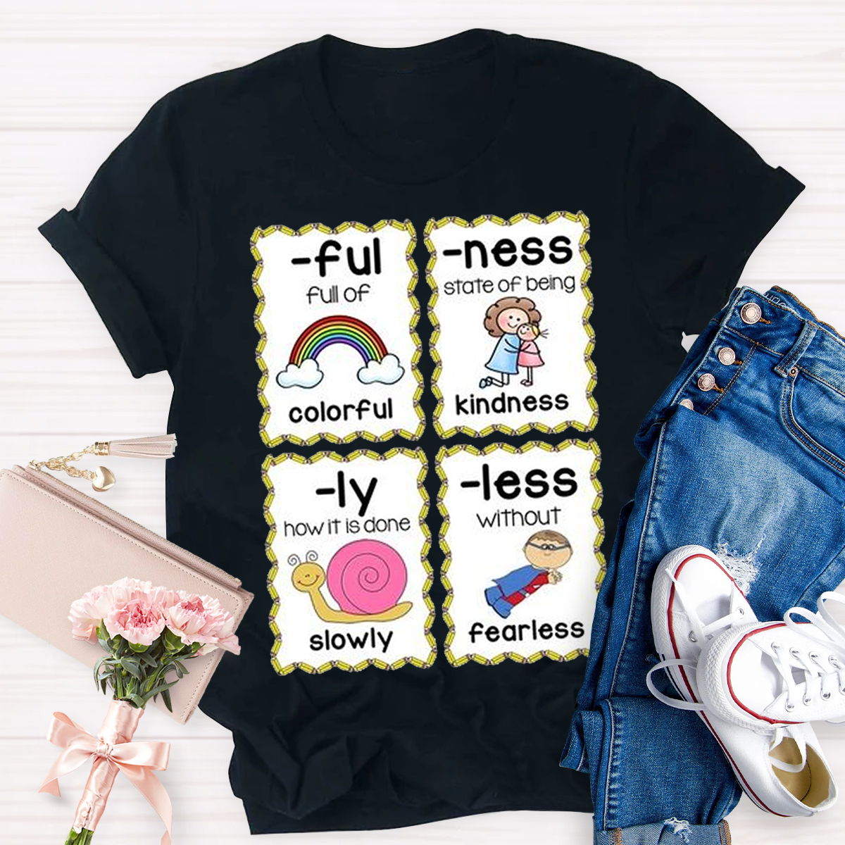 Prefixes and Suffixes Teaching Ideas for First Grade and Kindergarten T-Shirt