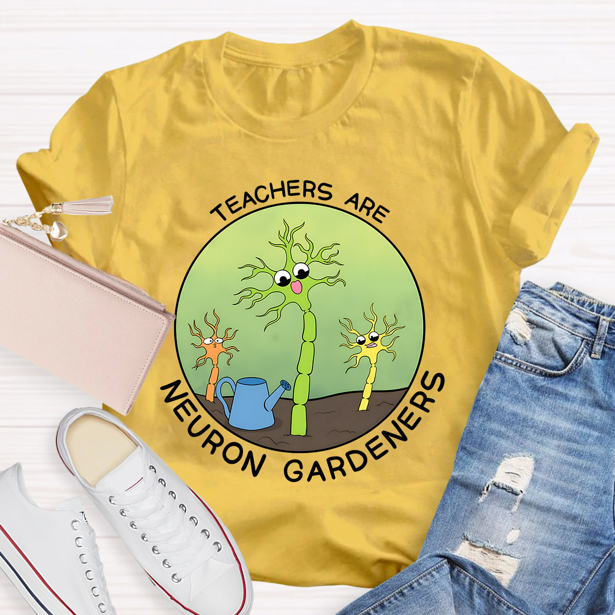Teachers Are Neuron Gardeners Teacher T-Shirt