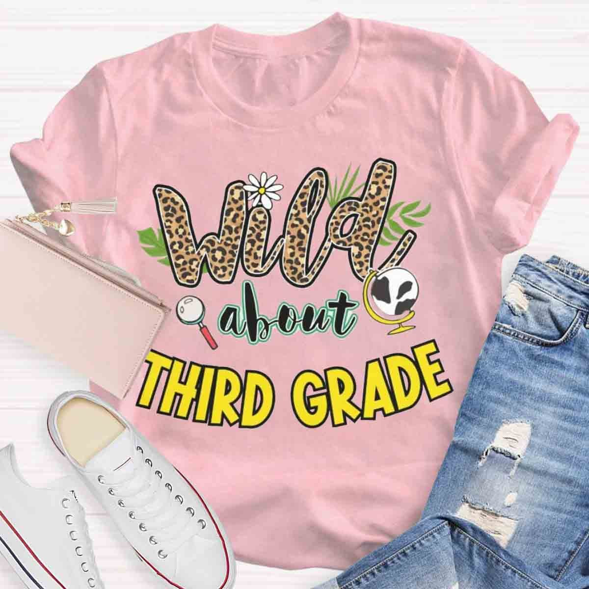 Personalized Grade Wild About Learning Team School T-Shirt