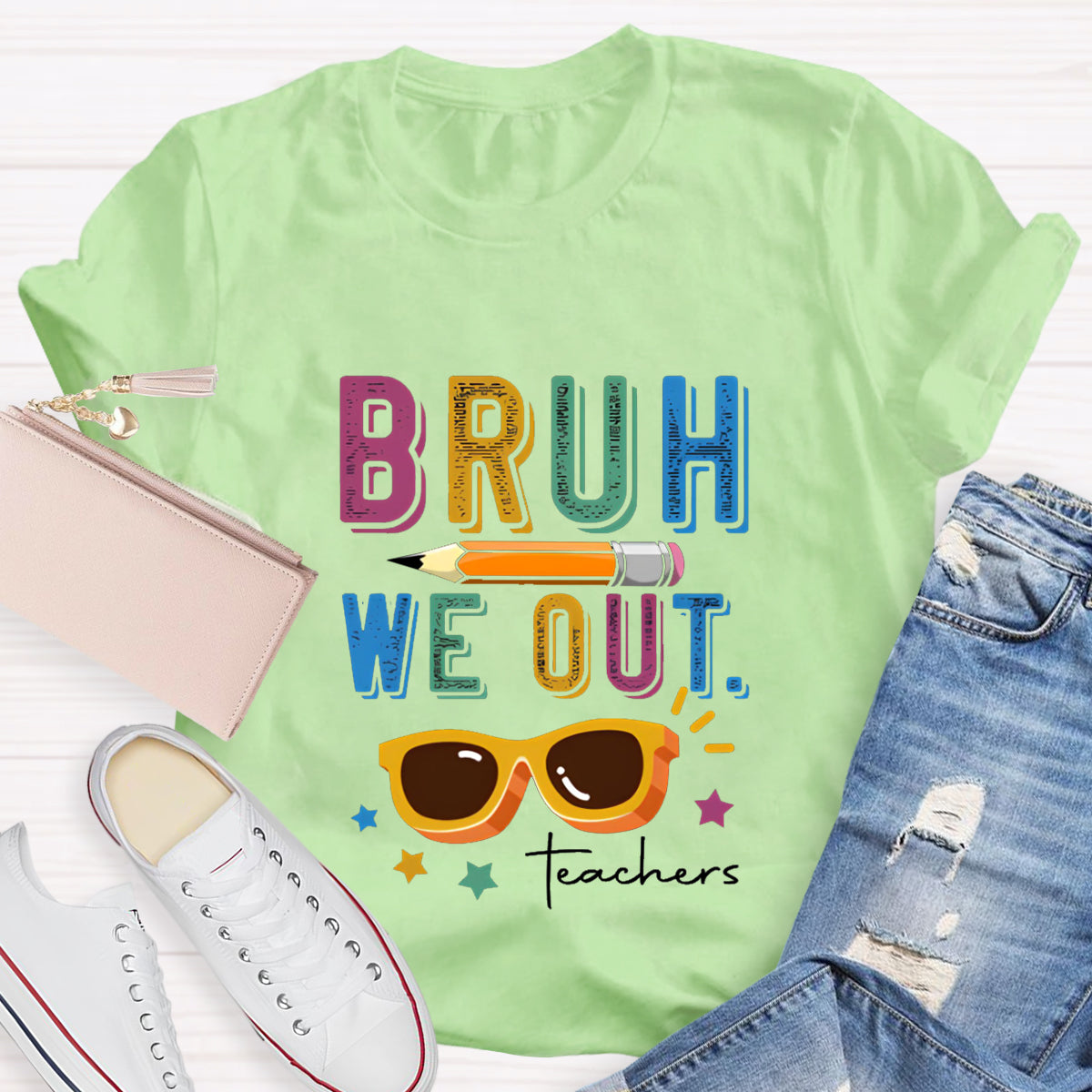 Bruh We Out Teachers T-Shirt