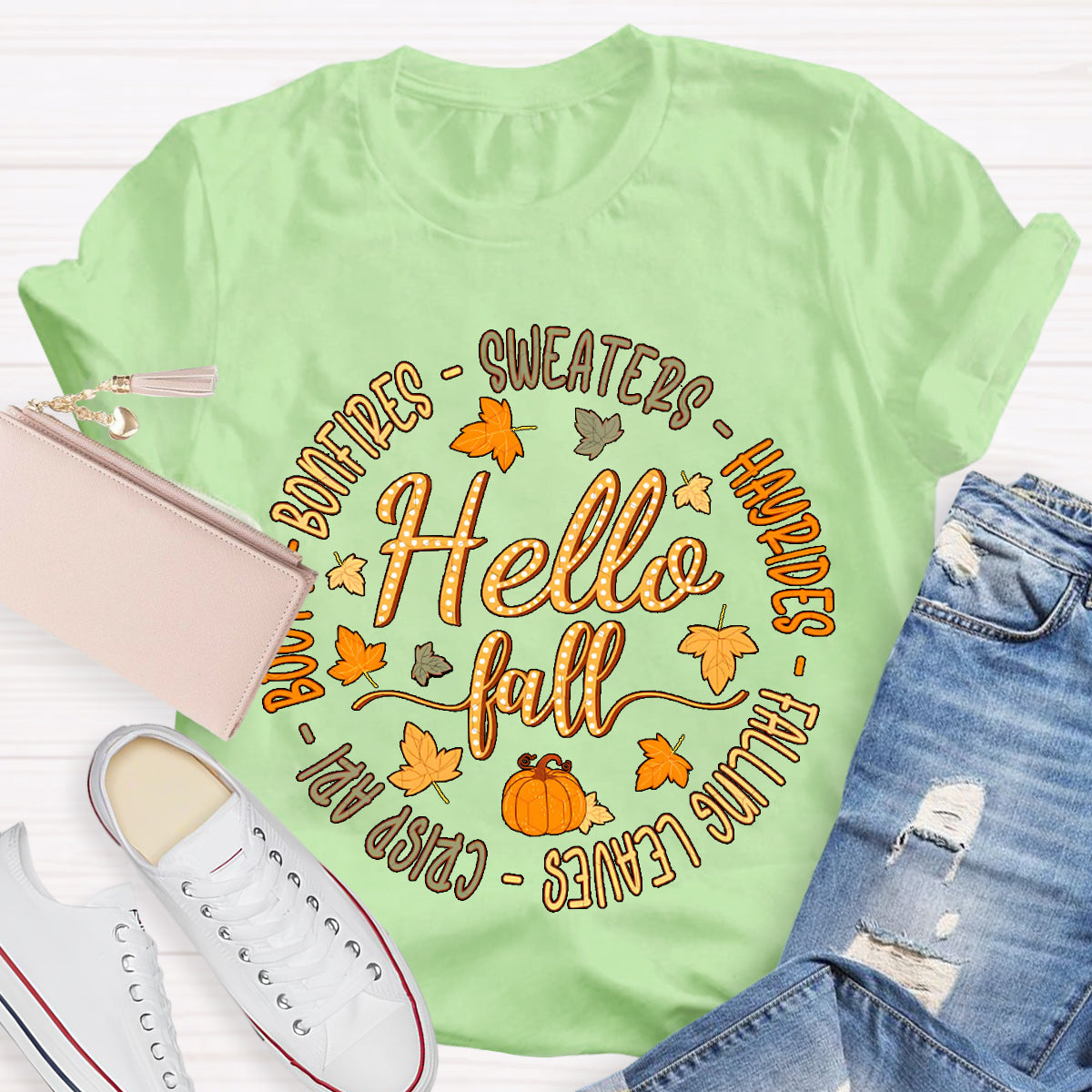 Hello Fall Sweater Boots T-Shirt