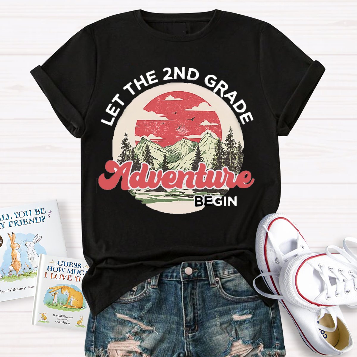 Personalized Grade Let The Adventure Begin Teacher T-Shirt