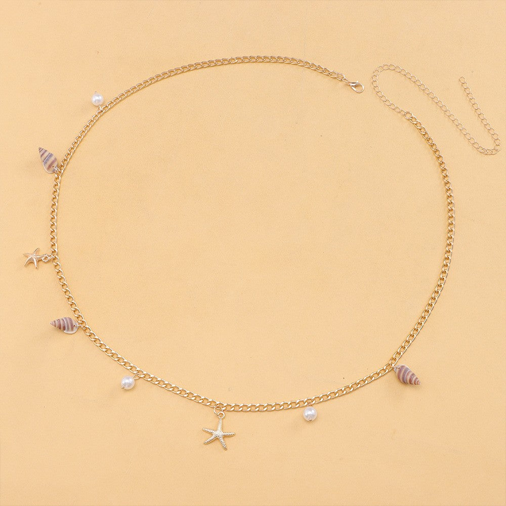 Bohemian Beach-Style Seashell & Conch Pendant Necklace And Bracelet Set