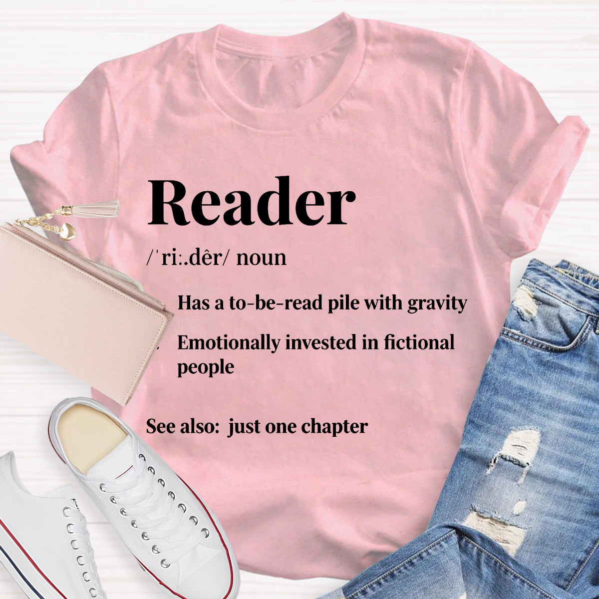 Reader Has A To Be Read Pile With Gravity Teacher T-shirt