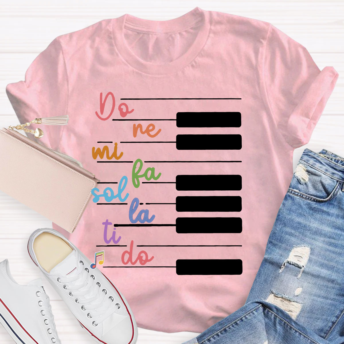 Do Re Mi Piano Keys Music Teacher T-Shirt