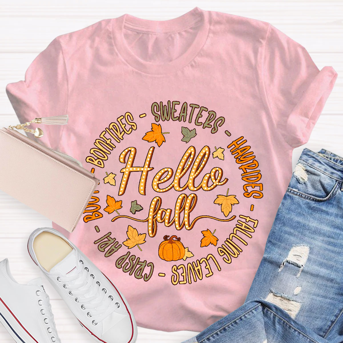 Hello Fall Sweater Boots T-Shirt