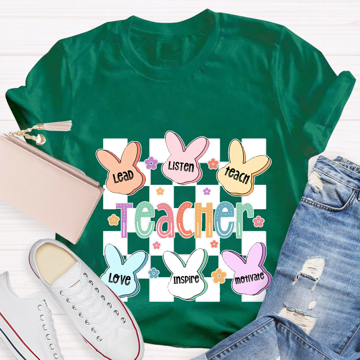 Teacher Of The Sweetest Bunnies Teacher T-Shirt