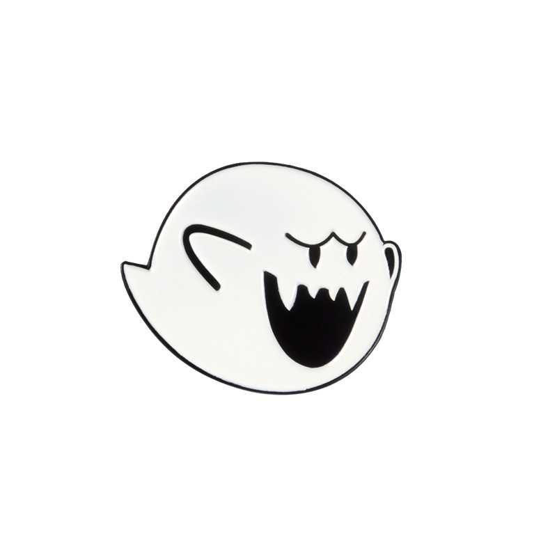 Cartoon Smile Face Ghost Pin