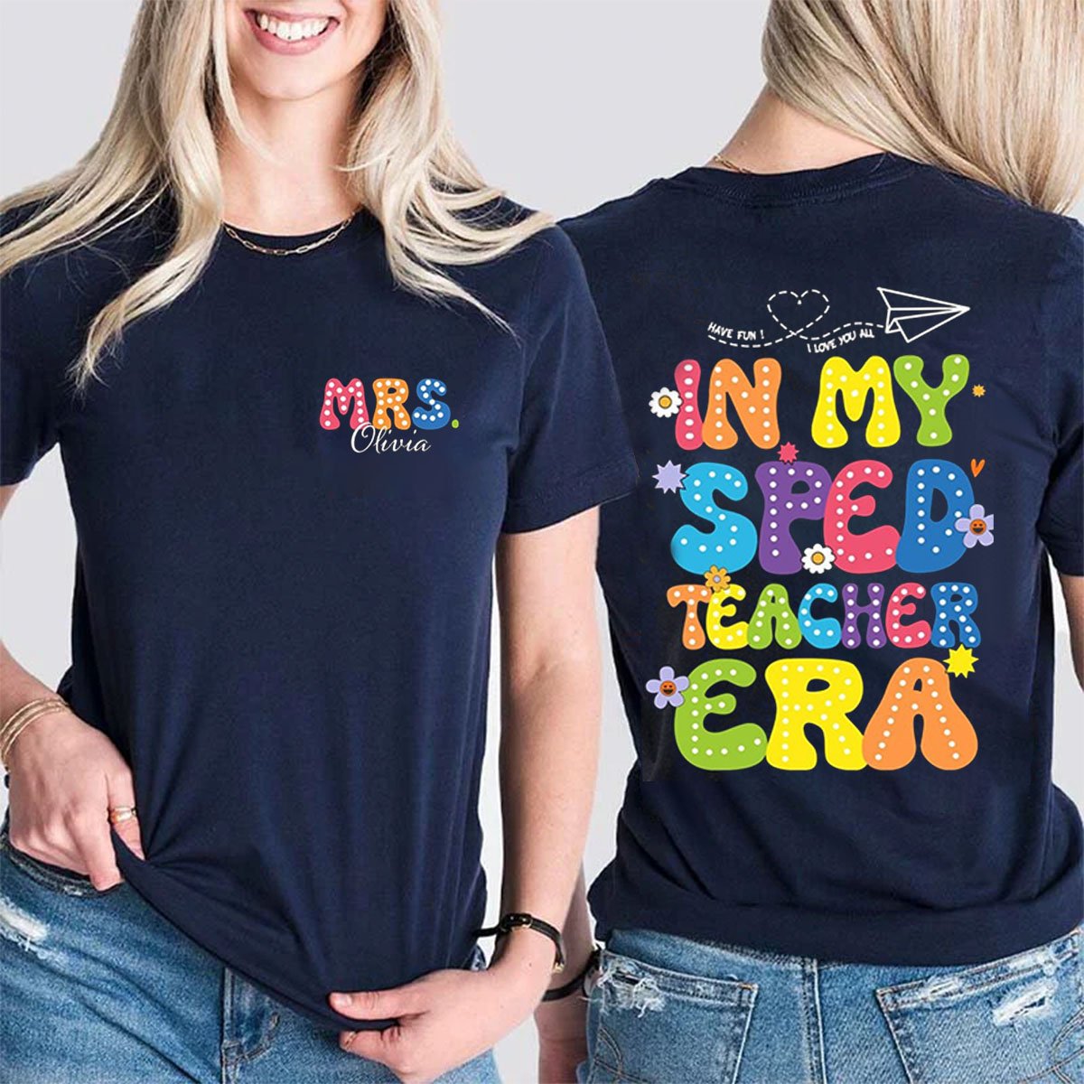 Personalized Name In My Sped Teacher Era Double-sided printing T-Shirt