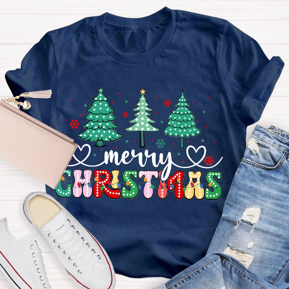 Merry Christmas Tree Teacher T-Shirt