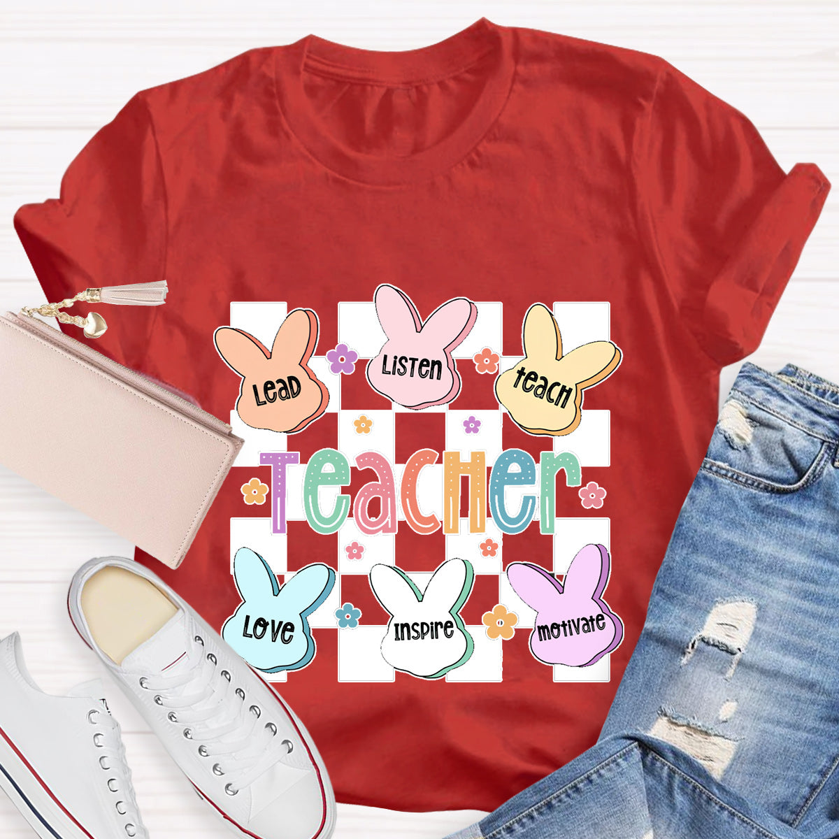 Teacher Of The Sweetest Bunnies Teacher T-Shirt