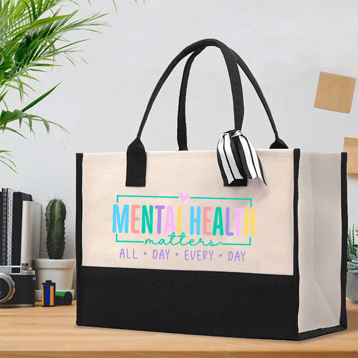 Mental Health Matters All Day Every Day Cotton Tote Bag