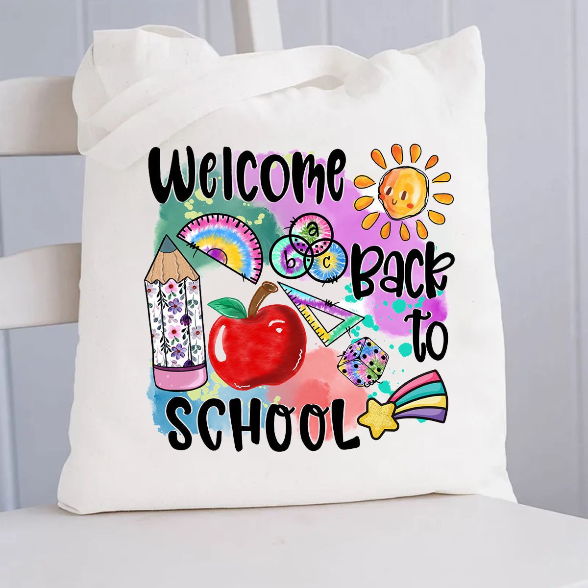 Welcome Back To School Canvas Tote Bag