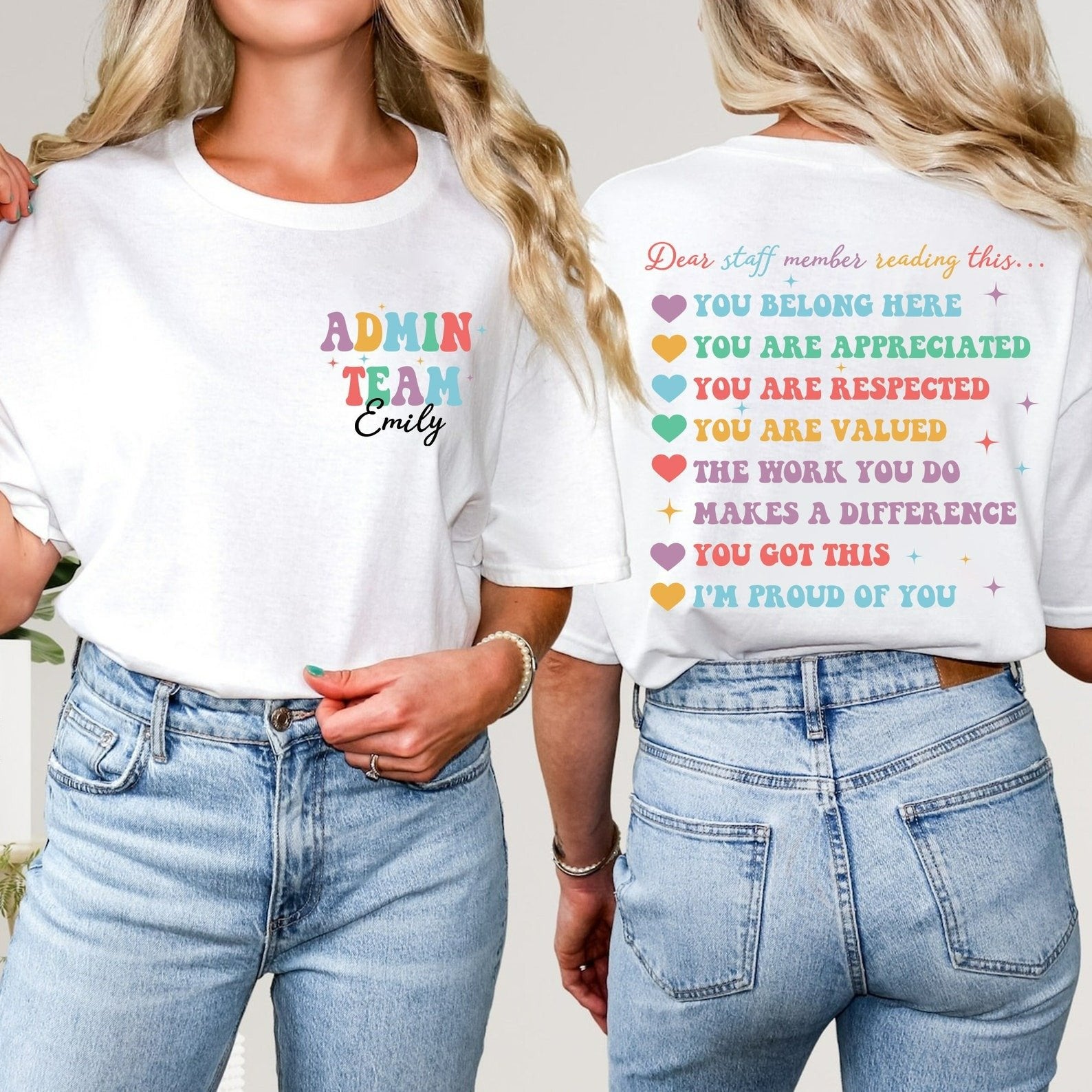 Personalized Your Name Admin Team Shirt