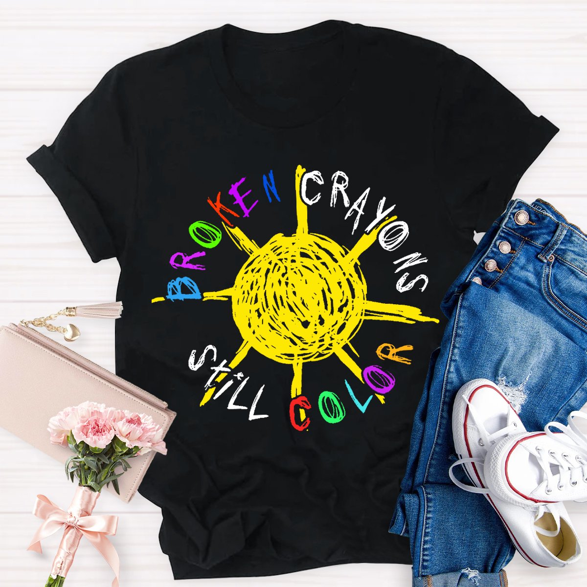 Broken Crayon Still Color Teacher Shirt