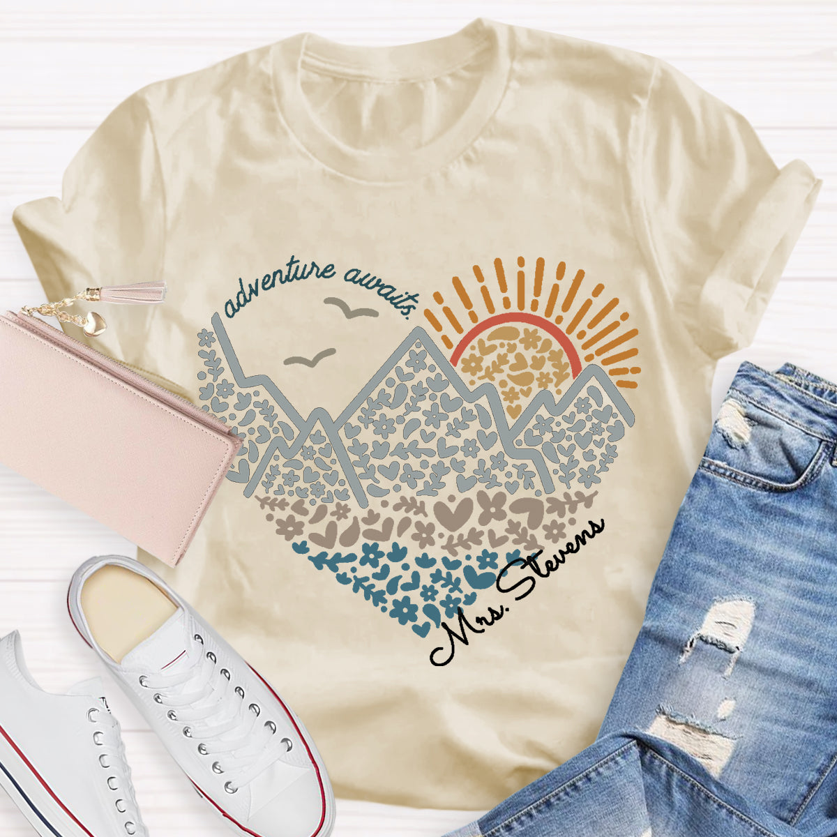 Personalized Name Adventure Awaits T-shirt