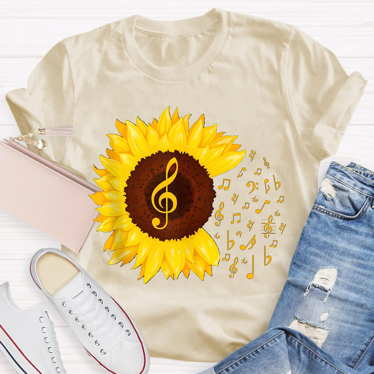 Music Gives Sunflowers The Rhythm Of Their Soul T-shirt