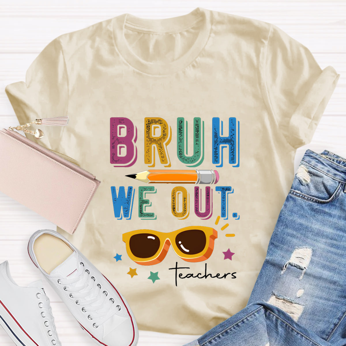 Bruh We Out Teachers T-Shirt
