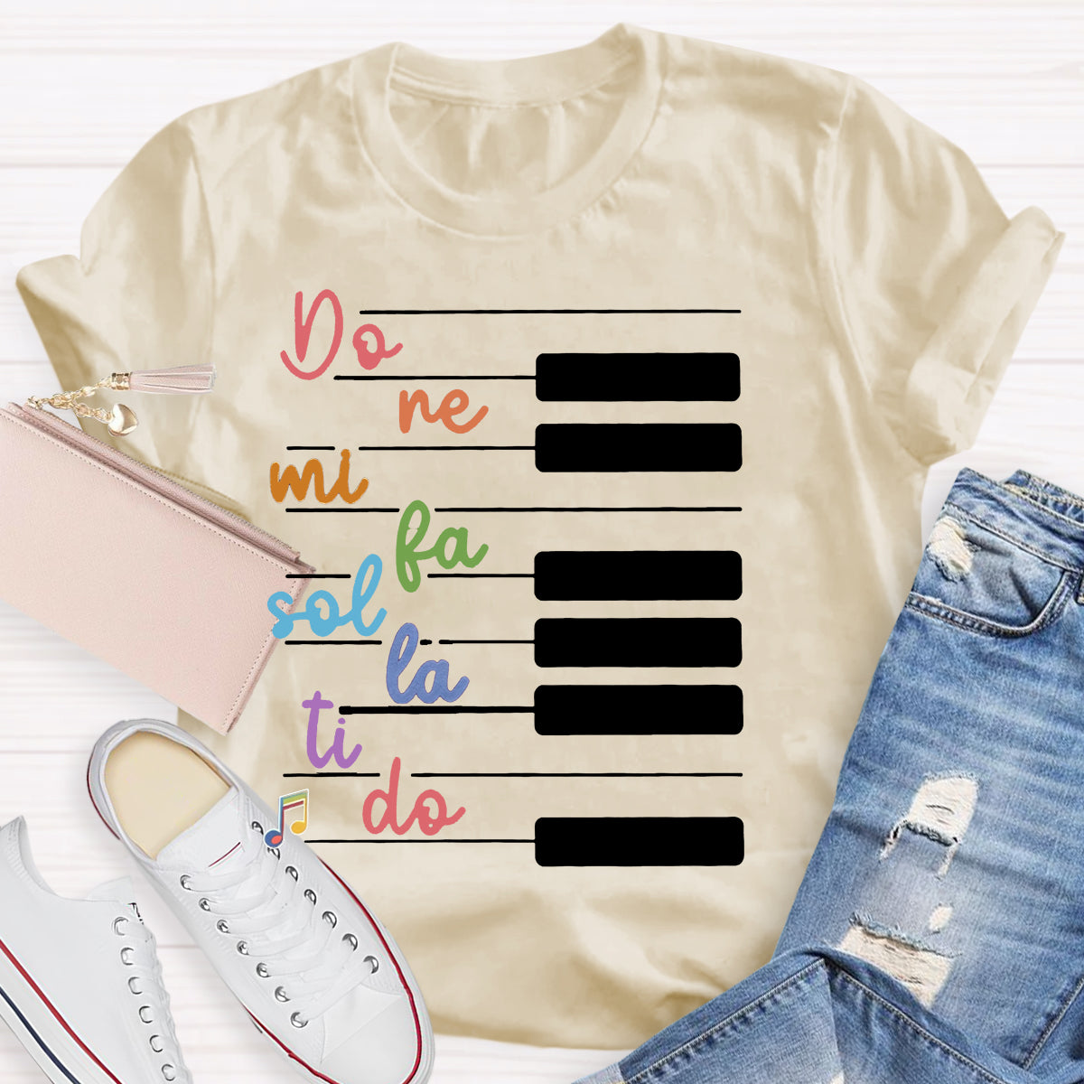 Do Re Mi Piano Keys Music Teacher T-Shirt
